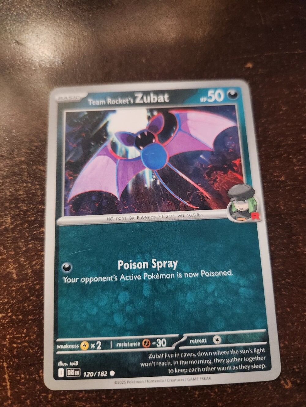 Team Rocket's Zubat 120/182 Sv10: Destined Rivals Regular